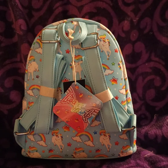 🆕 LOUNGEFLY LISA FRANK MARKIE the Unicorn Rainbow Mini Backpack - Picture 2 of 6